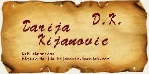 Darija Kijanović vizit kartica
